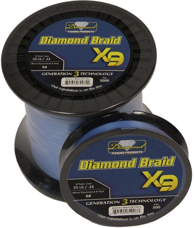 Diamond Braid Generation III X9 Braided Line - Blue 1 Diamond Braid Generation III X9 Braided Line - Blue