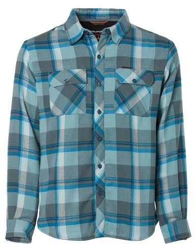 Grundens Kodiak Insulated Long Sleeve Shirt - Dark Slate Plaid - Medium 1 Grundens Kodiak Insulated Long Sleeve Shirt - Dark Slate Plaid - Medium