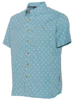 Grundens Platform Short Sleeve Shirt - Surf Anchor Print - 2X-Large