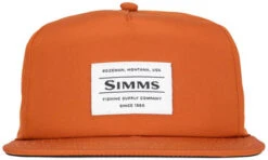 Simms Unstructured Flat Brim Cap - Simms Orange